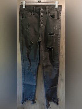 Black Label by C’est Toi high-waisted distressed skinny jean size 1 waist 24